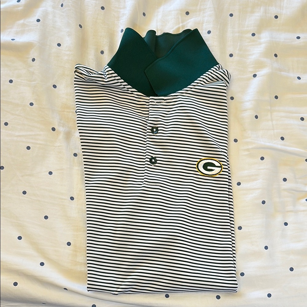 Men’s Nike Dri-Fit Packers Polo - S / Green/White Pinstripe
